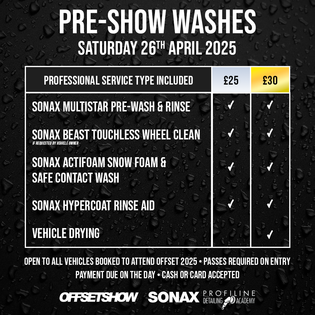 SATURDAY PRE-SHOW WASHES - SONAX GB